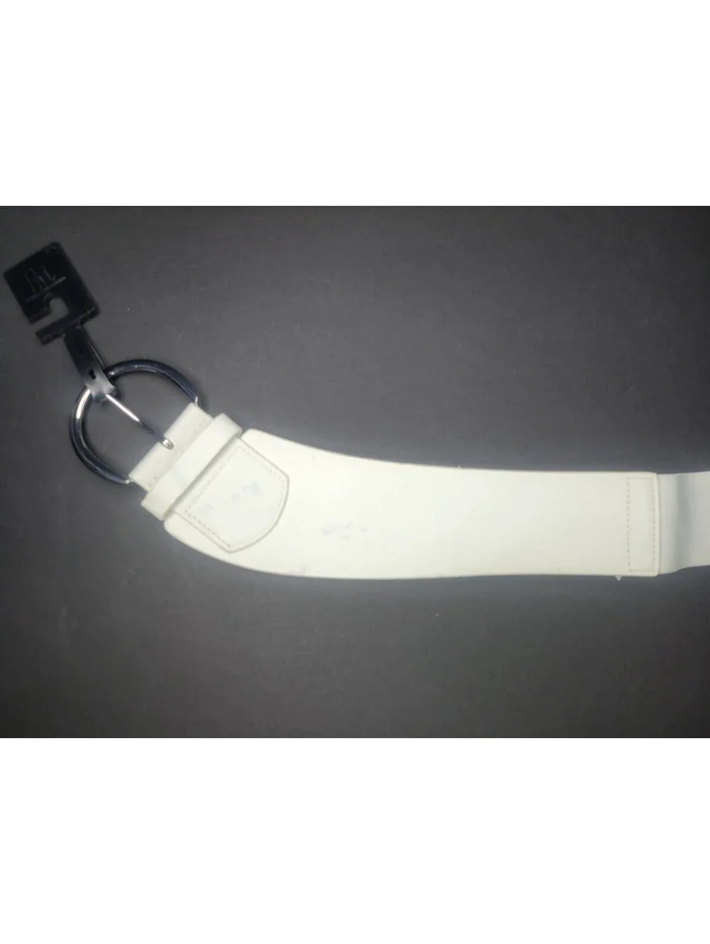 INC INTERNATIONAL CONCEPTS Womens Wide Stretch belt white M/L